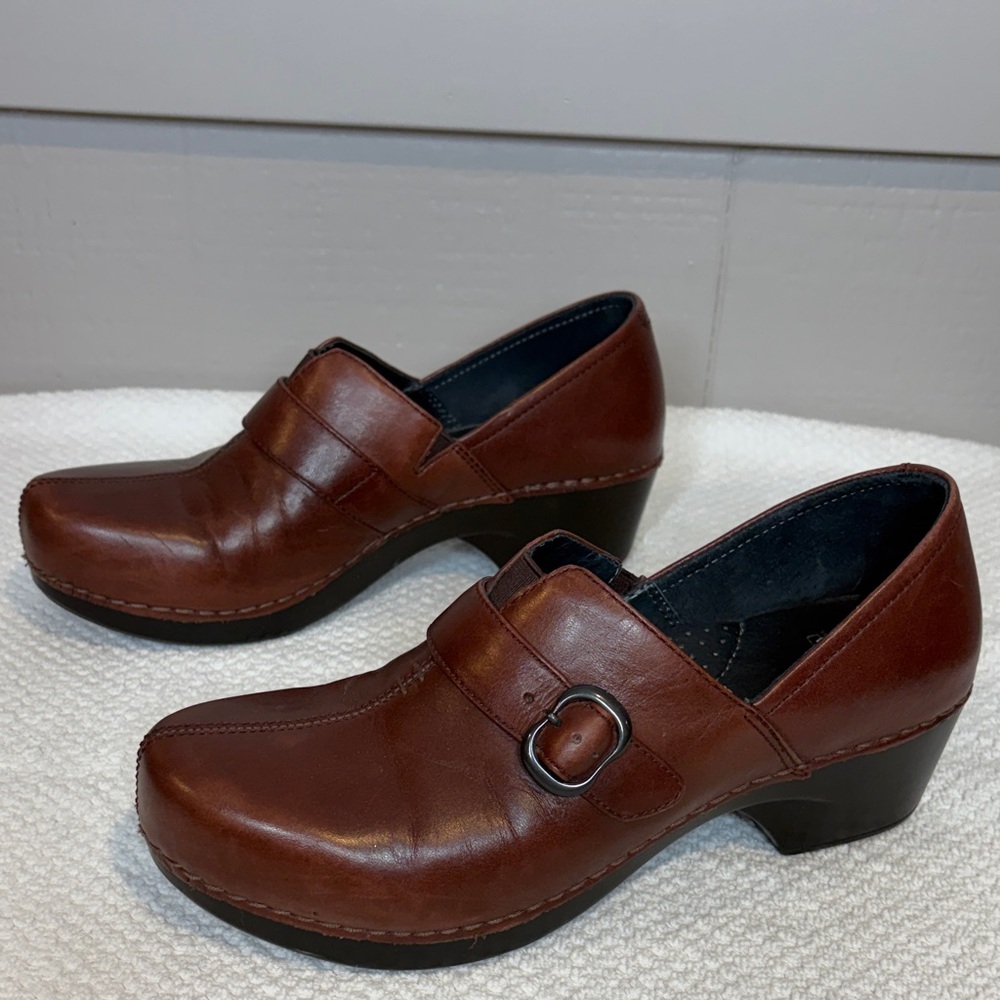 Dansko Tamara Brown Leather Slip-On Clog Shoes Women’s EU 40 US 10 Professional